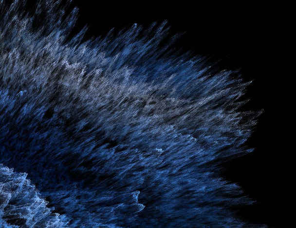 Explodierende 3D-Oberflächenansichten von abblätternden Farbstücken als abstrakte Muster und Designs moderner Kunst in dunkelblauen Schattierungen - Foto, Bild