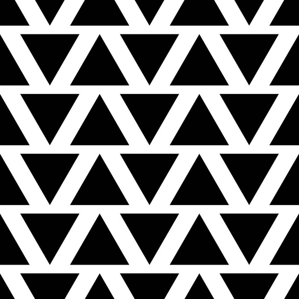 Abstract vector pattern. Vector illustration. Black triangles on white background - Vektör, Görsel