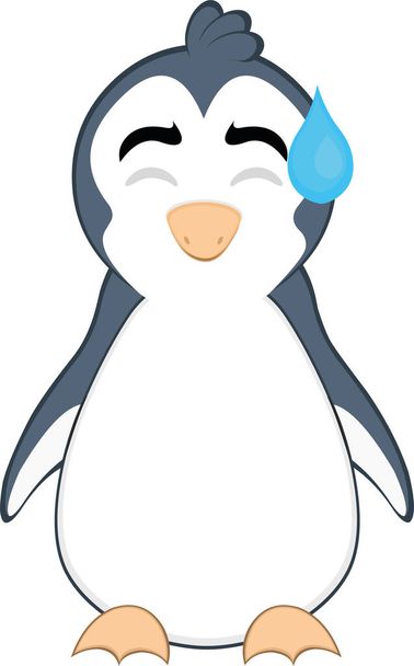 Vector illustration of a cartoon penguin - Vettoriali, immagini