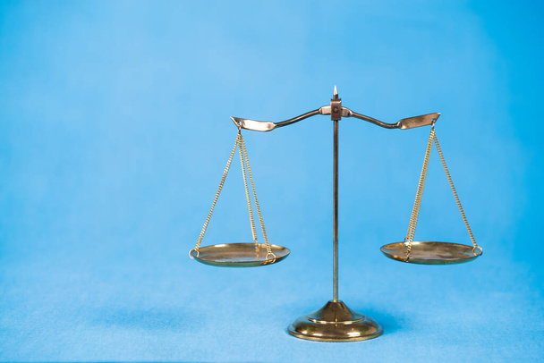 Closeup of balance scales, weight balance. Law and justice concept - Foto, immagini