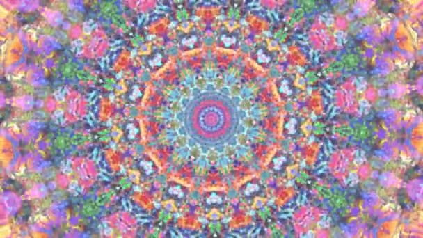 Beautiful Original Art therapy moving Mandala. Seamless loop psychotherapy. Geometric patterns to find or restore a sense of healthy mental balance. For yoga specialist, astrology, art therapist. - Materiał filmowy, wideo
