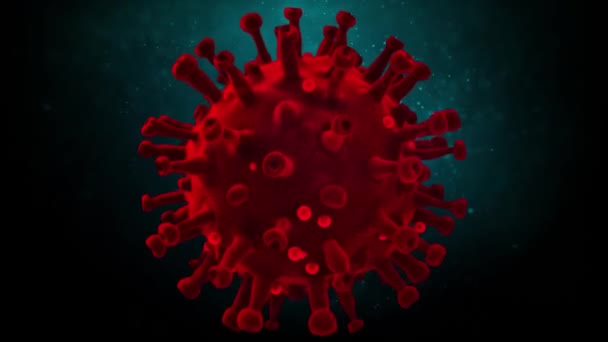 Epidemia koronawirusa COVID-19 pandemia animacja medyczna - Materiał filmowy, wideo