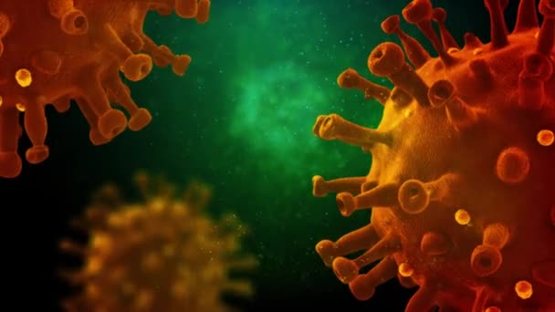 Ohnisko koronaviru COVID-19 pandemická lékařská animace - Záběry, video