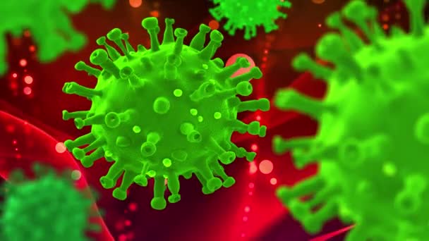 Спалах коронавірусу COVID-19 пандемічна медична анімація - Кадри, відео
