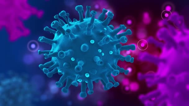 Coronavirüs salgını COVID-19 salgın tıbbi animasyon - Video, Çekim
