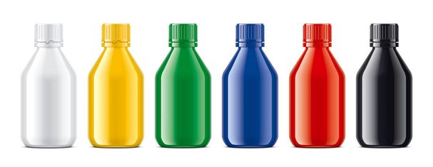 Set di bottiglie colorate. Versione lucida non trasparente
.  - Foto, immagini