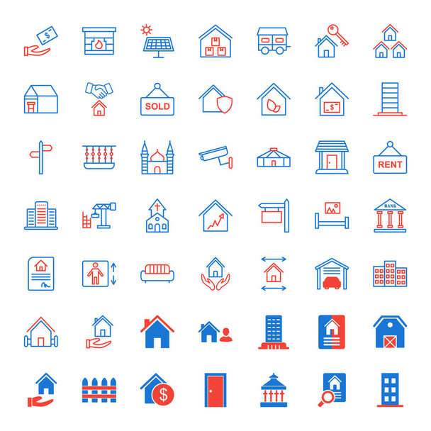 49 immobiliare Icons Sheet isolato su sfondo bianco
... - Vettoriali, immagini