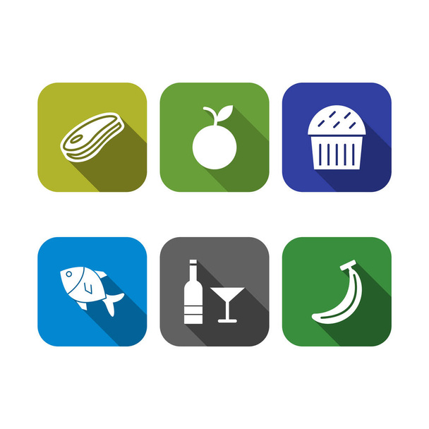 6 Food Icons For Personal And Commercial Use... - ベクター画像