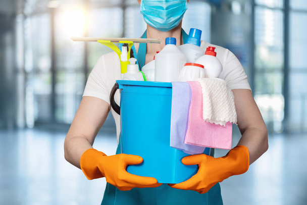 Cleaning Lady Stock Illustration - Download Image Now - Cleaning
