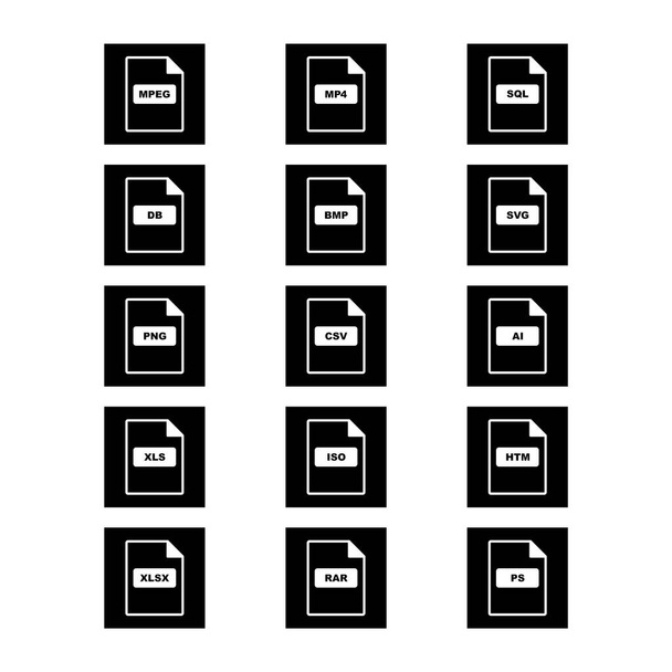 15 file formats Icons For Personal And Commercial Use... - Vector, imagen