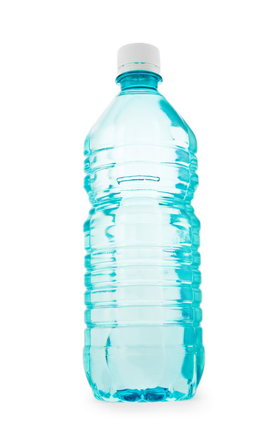 Turquoise transparent isolated bottle of water - Foto, Imagen