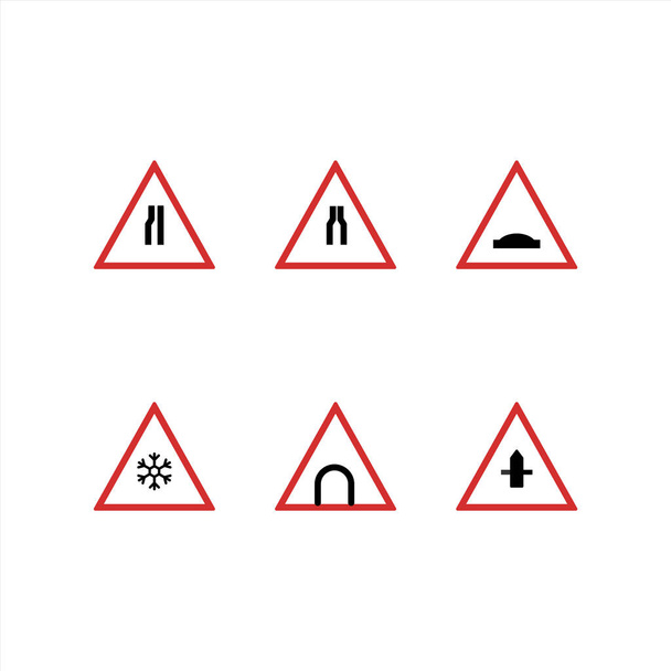  6 cartelli stradali Icons foglio isolato su sfondo bianco
... - Vettoriali, immagini
