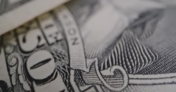 Extreme close-up dollarbankbiljetten - Video