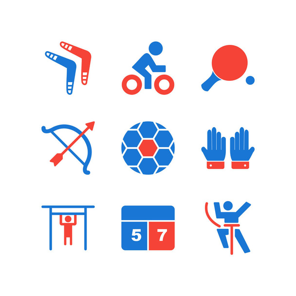 Icon set of sports and games for personal and commmercial use... - Вектор,изображение