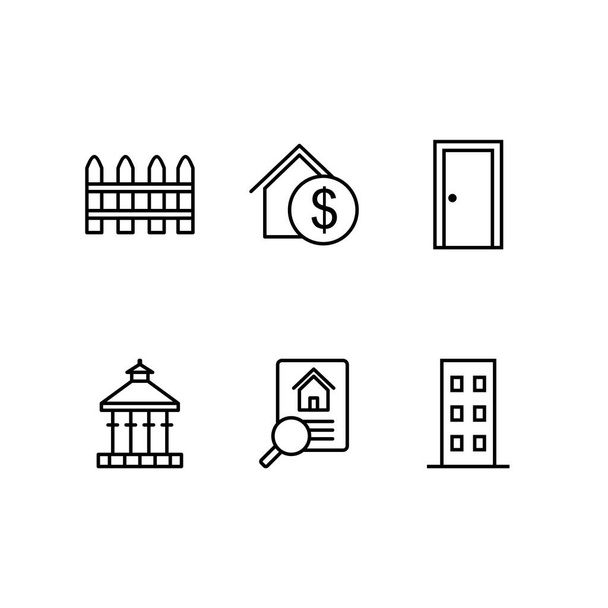 6 Набор значков недвижимости для личного и коммерческого использования
... - Вектор,изображение