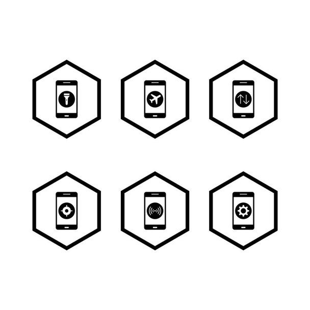 6 Ensemble d'icônes d'applications mobiles isolées sur fond blanc
... - Vecteur, image