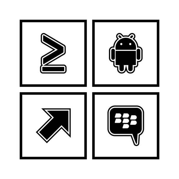 4 Conjunto de elementos básicos ícones isolados no fundo branco
... - Vetor, Imagem