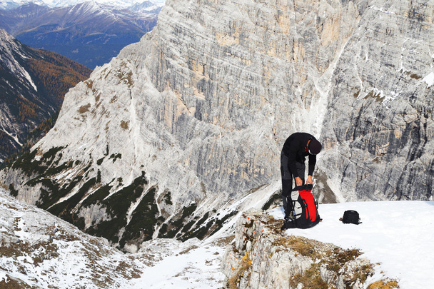 alpinist klimmen - Foto, afbeelding