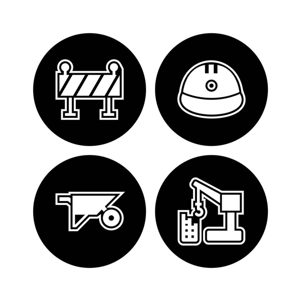 Conjunto de 4 iconos de construcción sobre fondo blanco Vector Elementos aislados
... - Vector, imagen