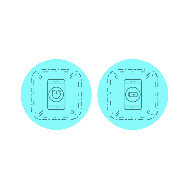 2 Conjunto de ícones de aplicativos móveis isolados em fundo branco
... - Vetor, Imagem