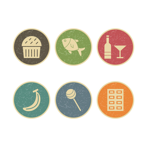Conjunto de 6 ícones de alimentos para uso pessoal e comercial
... - Vetor, Imagem