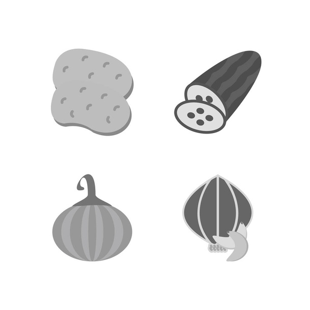 4 Icon Set von Lebensmitteln für den persönlichen und gewerblichen Gebrauch... - Vektor, Bild