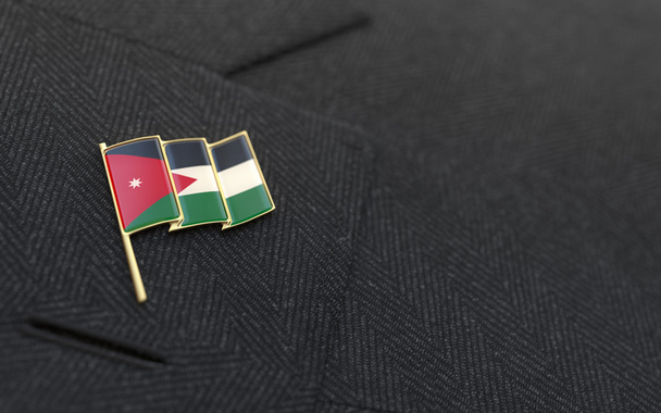 Jordan zászló hajtóka pin a gallér egy öltöny - Fotó, kép
