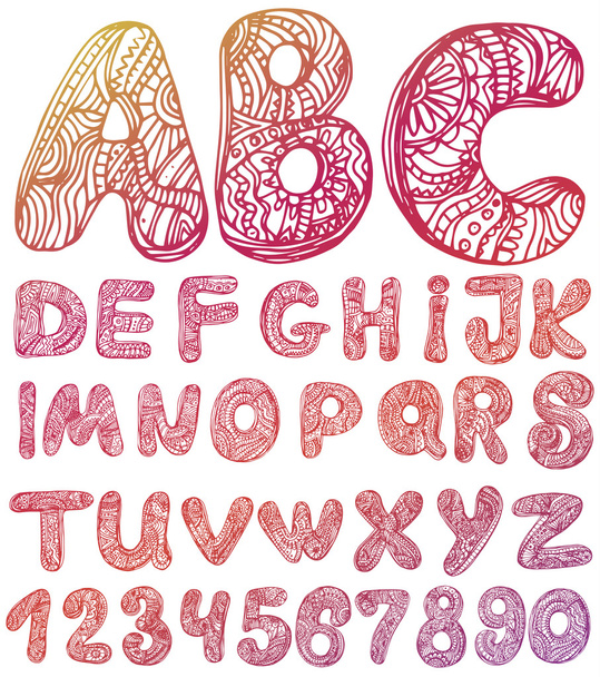 Abstract ABC set letters - Vetor, Imagem