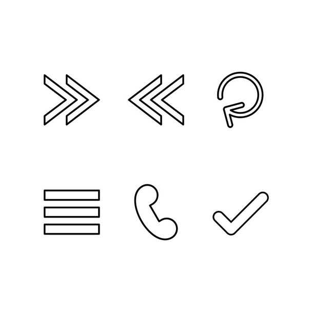 Ensemble d'icônes de 6 éléments de base pour un usage personnel et commercial
... - Vecteur, image