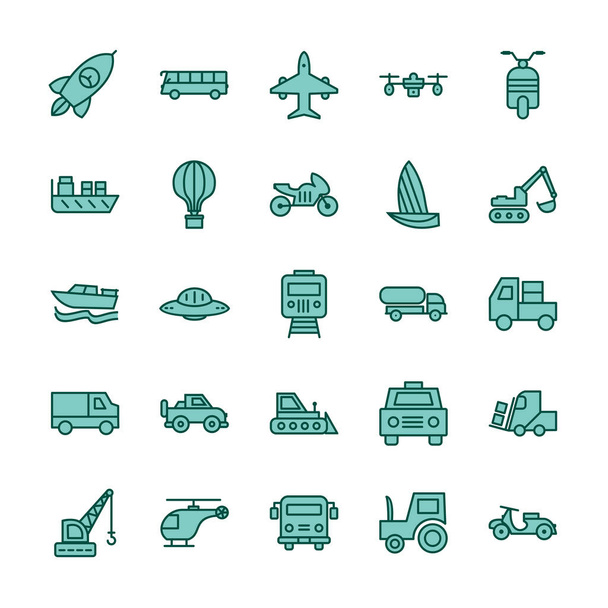 Serie di icone di trasporto per uso personale e commerciale
... - Vettoriali, immagini