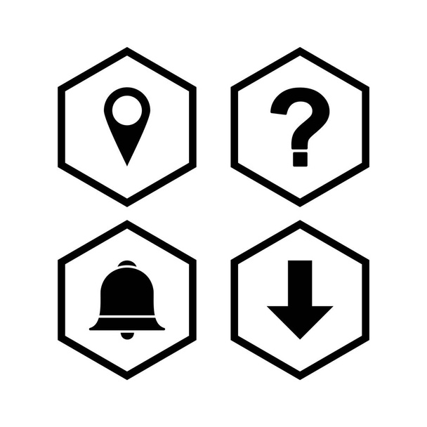 4 Conjunto de elementos básicos ícones isolados no fundo branco
... - Vetor, Imagem