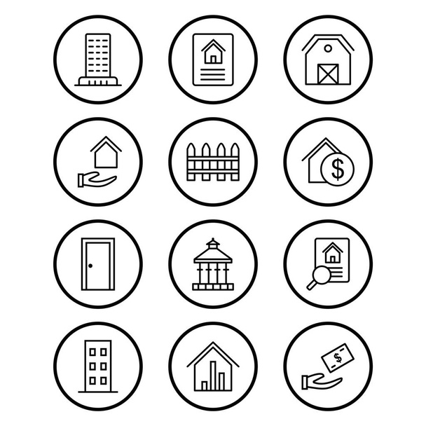 12 iconos inmobiliarios para uso personal y comercial
... - Vector, imagen