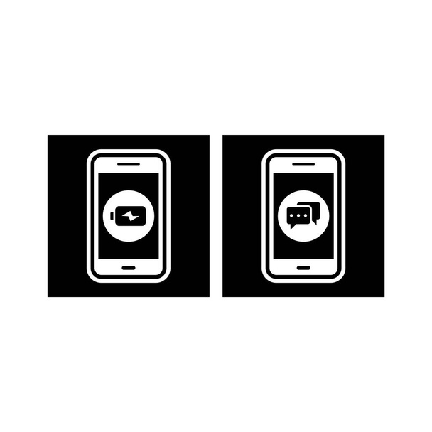 2 Ensemble d'icônes d'applications mobiles isolées sur fond blanc
... - Vecteur, image
