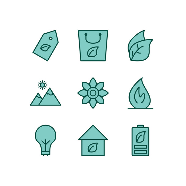 9 Eco iconos para uso personal y comercial
... - Vector, imagen