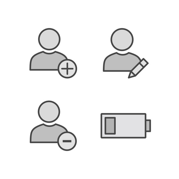 4 ikon készlet univerzális személyes és kereskedelmi használatra... - Vektor, kép