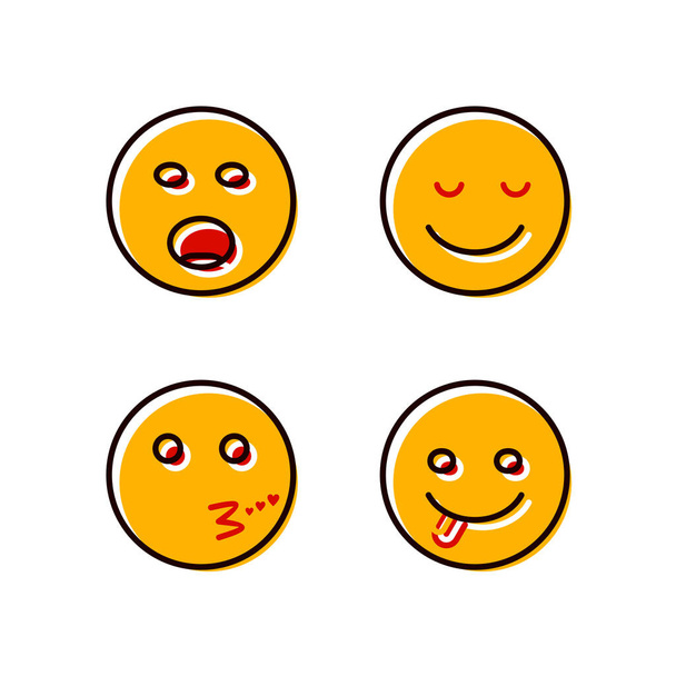 Ensemble de 4 icônes d'emoji pour un usage personnel et commercial
... - Vecteur, image