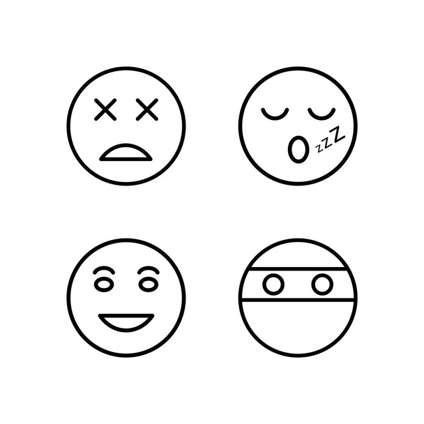  Kişisel ve ticari kullanım için 4 simge emojisi... - Vektör, Görsel