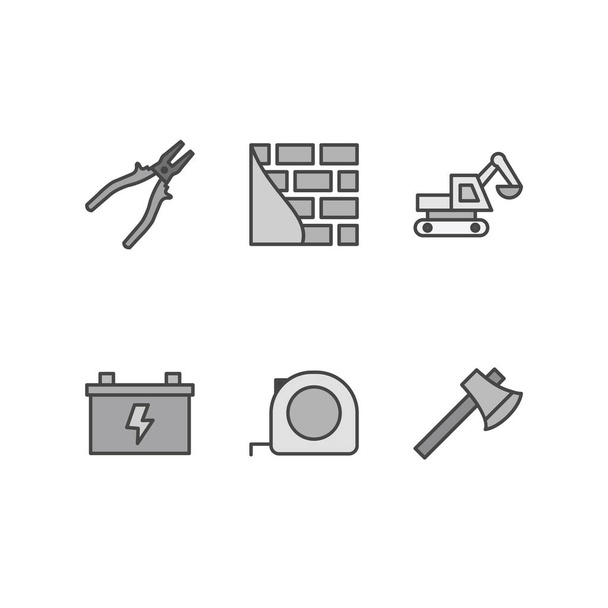6 stavebních ikon pro osobní a komerční použití... - Vektor, obrázek