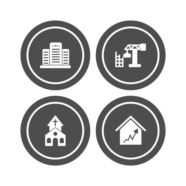 4 Icon Set von Immobilien für den persönlichen und gewerblichen Gebrauch... - Vektor, Bild