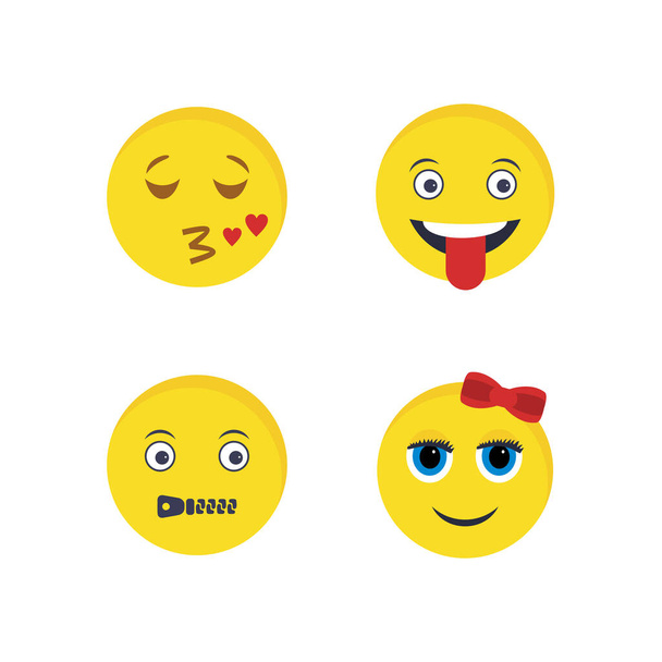 4 Σύνολο εικονιδίων emoji για προσωπική και εμπορική χρήση... - Διάνυσμα, εικόνα