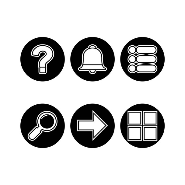 6 elementi di base Icons foglio isolato su sfondo bianco
... - Vettoriali, immagini