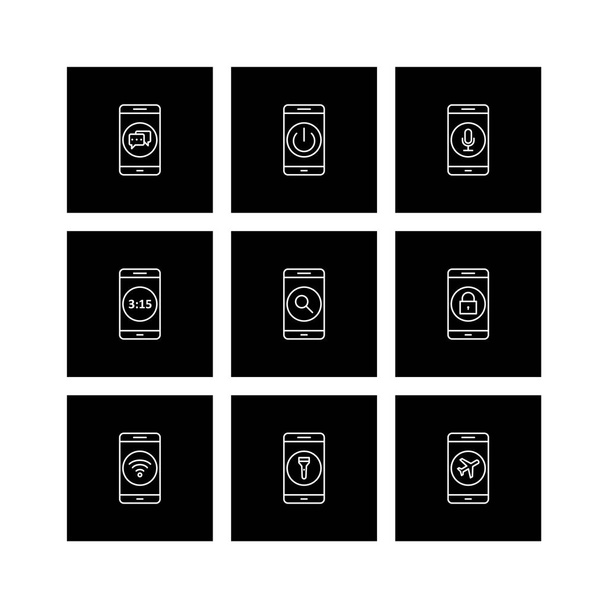 9 Набор мобильных приложений иконки изолированы на белом фоне
... - Вектор,изображение