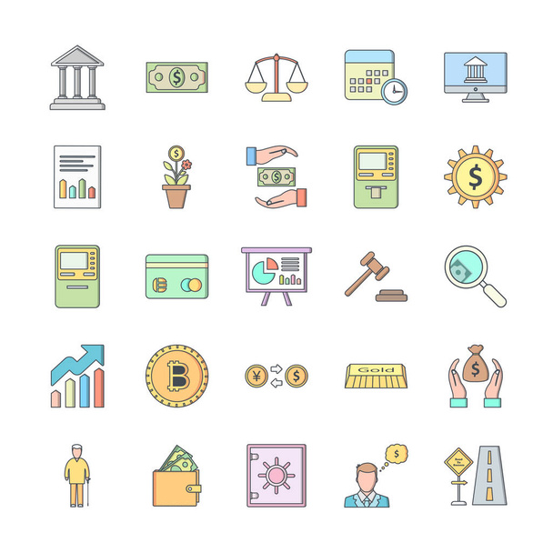 25 Icon Set Of banking For Personal And Commercial Use... - Vector, Image