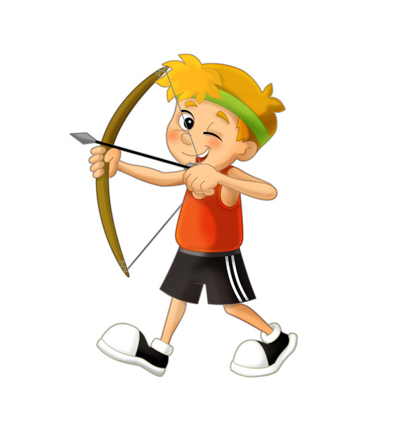 Cartoon child training - Foto, Imagen