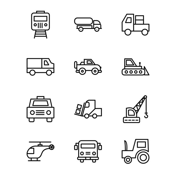 Icon Set Of Transport For Personal And Commercial Use... - Vektori, kuva
