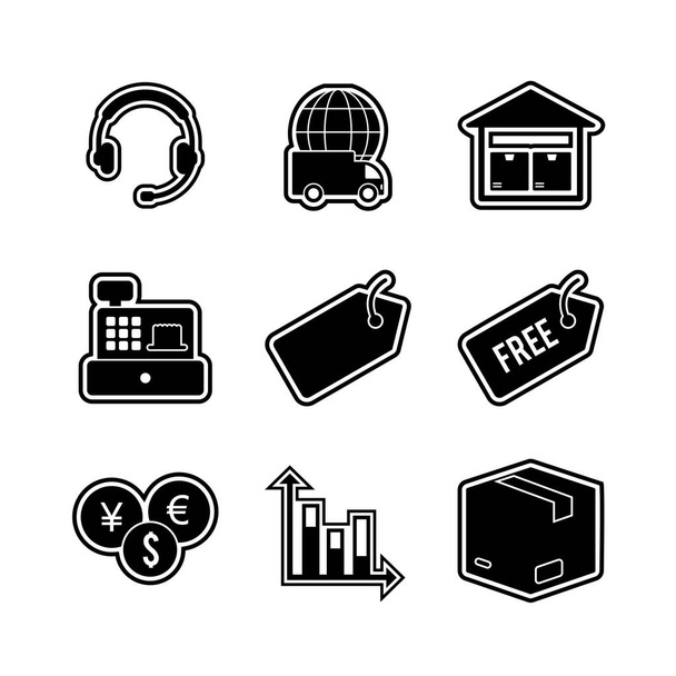 9 E-commerce Icons For Personal And Commercial Use... - Vecteur, image