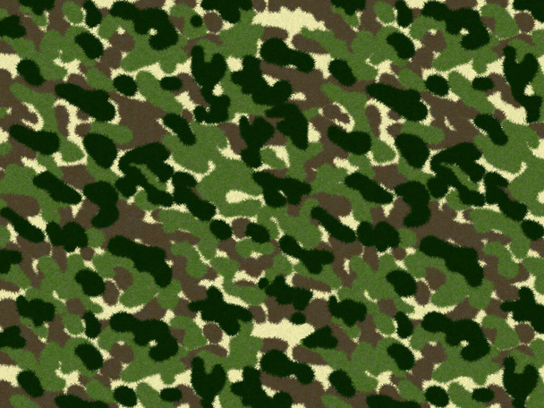 ブラックブラウングリーン兵士統一プリント毛皮の質感、カーペットの肌の背景、黒茶色と緑のテーマカラー、退役軍人の日のコンセプト、ファッション服のテキスタイルコンセプト。Photoshopブラシを使用したデザイン. - 写真・画像