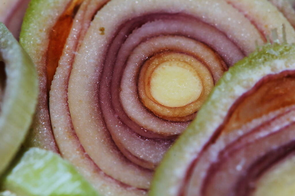 slice lemon grass in close up for raw herb food in thailand for background - Photo, Image