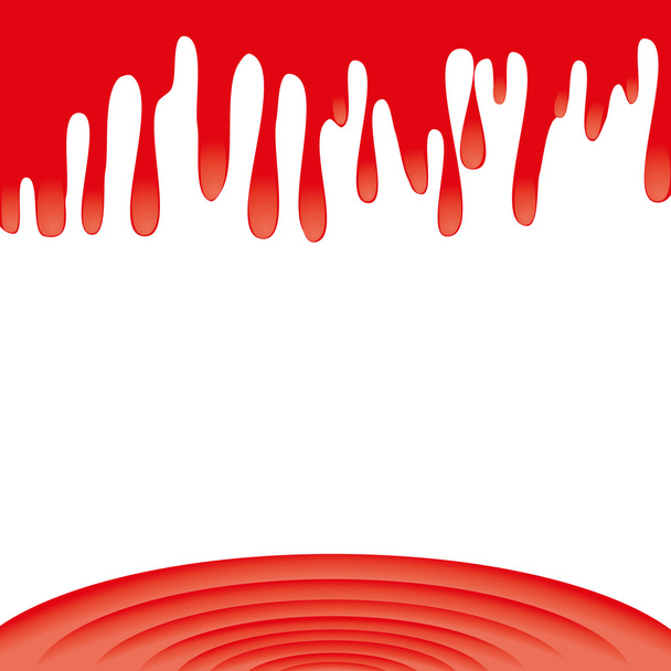 Tinta vermelha na poça
 - Vetor, Imagem