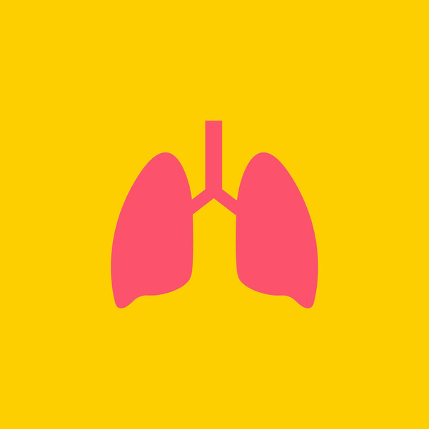 Icona dei polmoni, stile piatto. Organi interni dell'elemento di design umano, logo
. - Vettoriali, immagini
